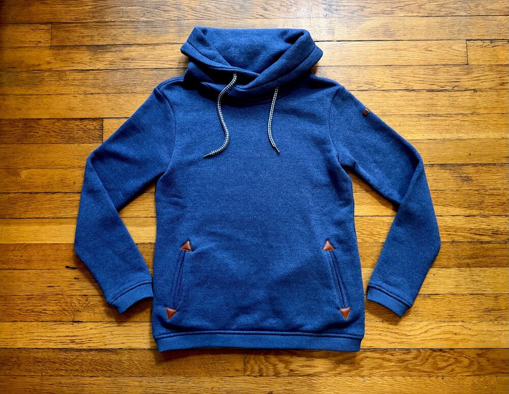 ROXY Thick Blue Knit Pullover w/Mock Collar sz S